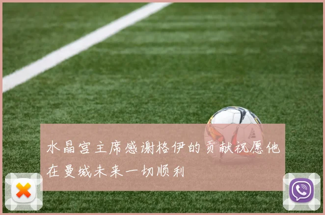 水晶宫主席感谢格伊的贡献祝愿他在曼城未来一切顺利